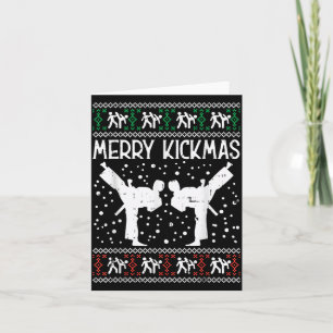 Merry Kickmas Ugly Christmas Karate Jiu Jitsu Card