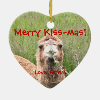Merry Kiss-mas!  Love, Mona! Ceramic Tree Decoration