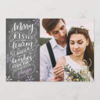 Merry Kisses and Warm Wishes Mr Mrs Save The Date