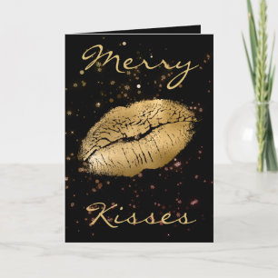 Merry Kisses Christmas Holiday Card