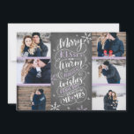 Merry Kisses Warm Wishes Save Date 6-Photo Lilac Save The Date<br><div class="desc">This modern and chic holiday photo card doubles as a save the date announcement card for the newly engaged couple. The front features 6 of your photos accented by hand drawn snowflakes and hand lettered typography that says "Merry Kisses and Warm Holiday Wishes From The Soon To Be Mr. and...</div>