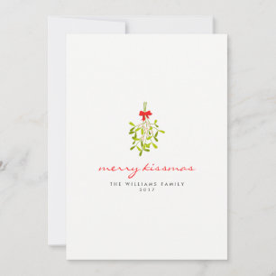 Merry Kissmas Mistletoe Christmas Cards
