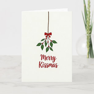 Merry Kissmas Mistletoe Hanging Card