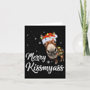 Merry Kissmy Donkey Sarcastic Xmas Funny Pajama Ch Card