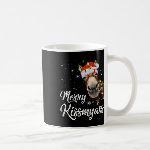 Merry Kissmy Donkey Sarcastic Xmas Funny Pajama Ch Coffee Mug