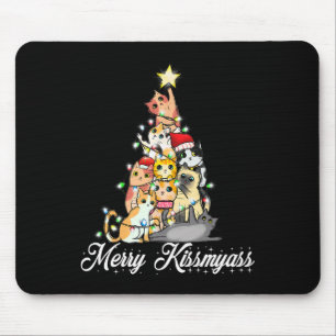 Merry Kissmy Fun Christmas Lights  Mouse Pad