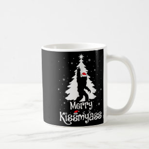 Merry Kissmy Funny Bigfoot Yeti Sasquatch Christma Coffee Mug