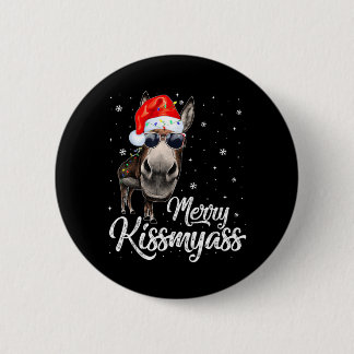 Merry Kissmy Sarcastic Xmas Funny Pajama Christmas 6 Cm Round Badge