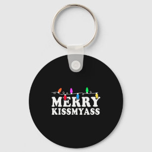 Merry Kissmy Shirt - Inappropriate Christmas Shirt Key Ring