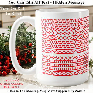 Merry Kissmyass 160R Hidden Message Christmas  Coffee Mug