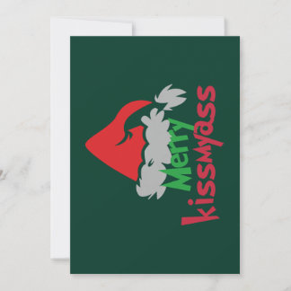 Merry Kissmyass Funny Holiday Card