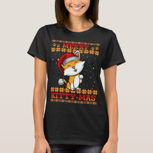Merry Kitty-Mas Cute Kitten Cat Lady Christmas Hol T-Shirt