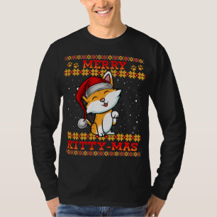Merry Kitty-Mas Cute Kitten Cat Lady Christmas Hol T-Shirt