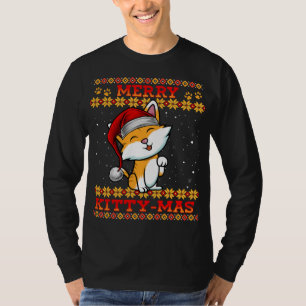 Merry Kitty-Mas Cute Kitten Cat Lady Christmas Hol T-Shirt