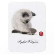 Merry Kittymas baby blanket