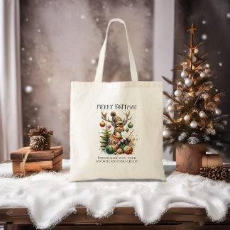 Merry Knittmas Knitting Christmas Tote Bag