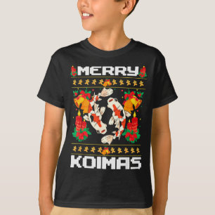 Merry Koima's Koi Fish Ugly Christmas Xmas Party T-Shirt