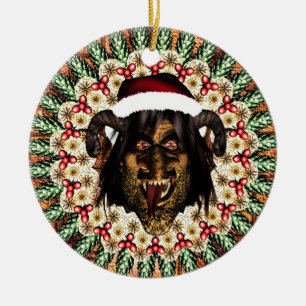 Merry Krampus Ceramic Tree Decoration