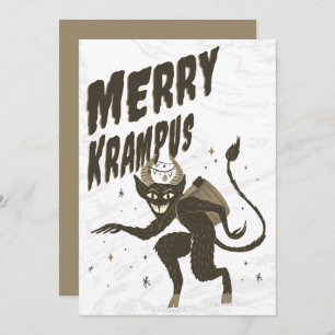 Merry Krampus Christmas Holiday Card