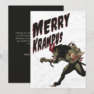 Merry Krampus Christmas Holiday Card