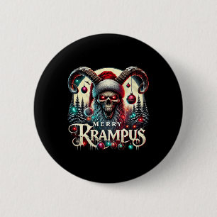 Merry Krampus Christmas Krampus Is Coming To Town 6 Cm Round Badge