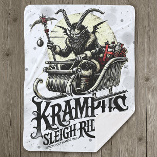 Merry Krampus Christmas Krampus Sleigh Rides Sherpa Blanket