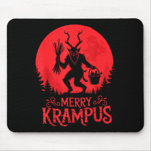 Merry Krampus Christmas Xmas Horror Ugly Sweater E Mouse Pad