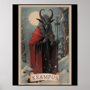 Merry Krampus Christmas Xmas Horror Ugly Sweater E Poster