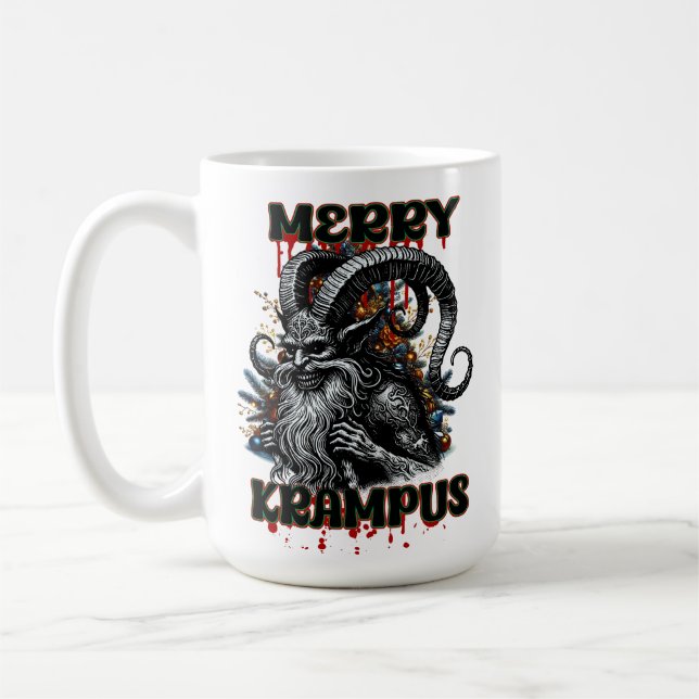 Merry Krampus Coffee Mug (Left)