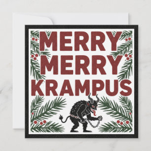 Merry Krampus Funny Irreverent Weird Holiday