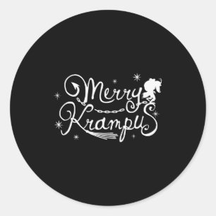 Merry Krampus German Folklore Christmas For Krampu Classic Round Sticker
