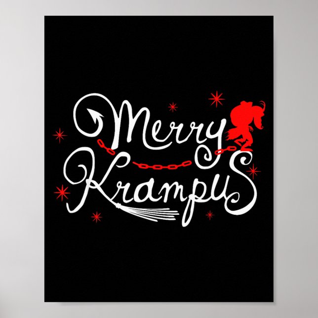 Merry Krampus German Folklore Christmas For Krampu Poster (Front)