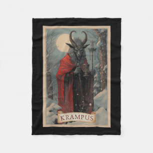 Merry Krampus Horror Christmas Ugly Sweater Evil P Fleece Blanket