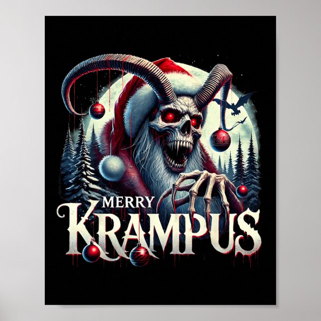Merry Krampus Krampus Is Coming To Town Horror Chr Poster (Front)