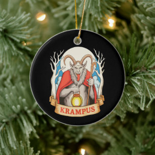 Merry Krampus Monster Christmas Xmas Santa Evil Ceramic Ornament