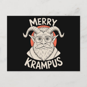Merry Krampus Mythical Christmas Xmas Holiday Postcard