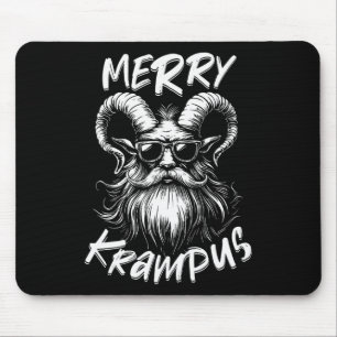 Merry Krampus Mythical Kids Mens Christmas Horror Mouse Pad