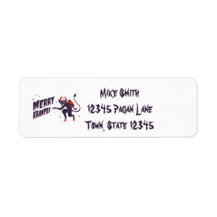 Merry Krampus Return Address Label