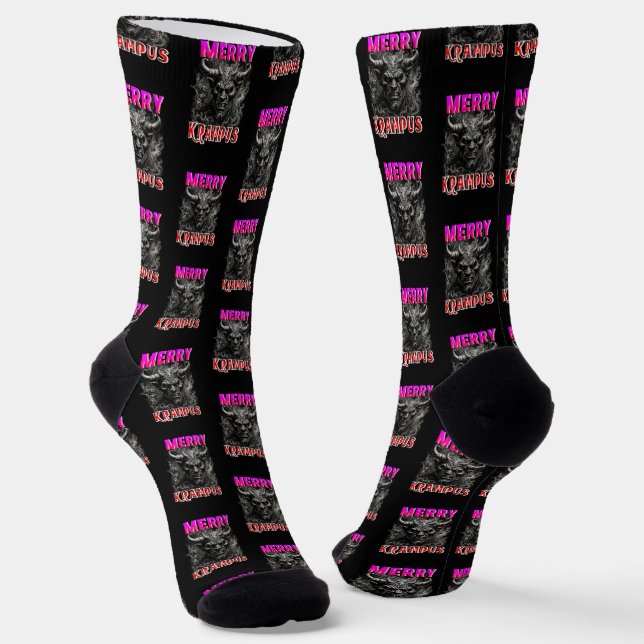 Merry Krampus Socks (Angled)