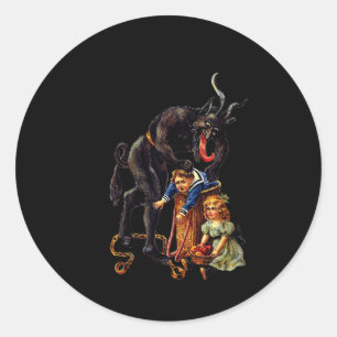 Merry Krampus T Shirt  Classic Round Sticker
