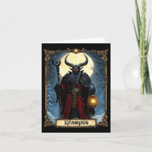 Merry Krampus Tarot Card Christmas Horror Ugly Swe