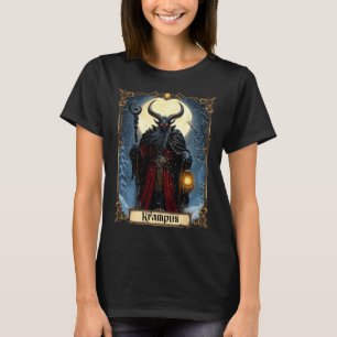 Merry Krampus Tarot Card Christmas Horror Ugly Swe T-Shirt
