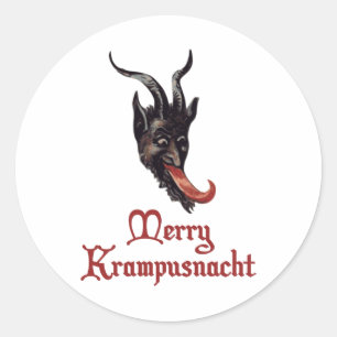 Merry Krampusnacht Classic Round Sticker