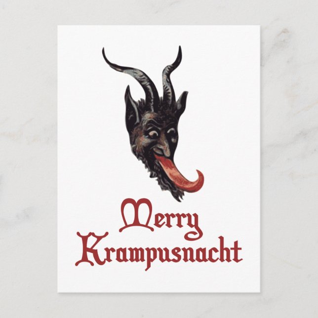 Merry Krampusnacht Holiday Postcard (Front)