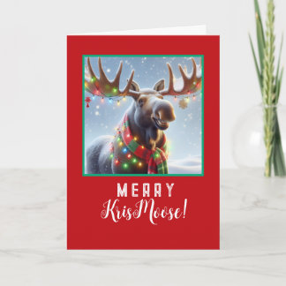 Merry KrisMoose - Moose with Ornamants Holiday Card