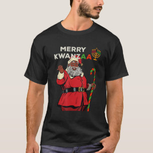 Merry Kwanzaa Santa Black Christmas African Americ T-Shirt