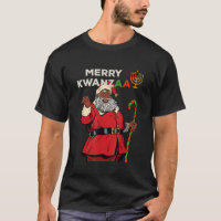 Merry Kwanzaa Santa Black Christmas African Americ