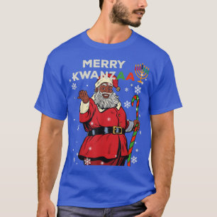 Merry Kwanzaa Santa Claus Black Christmas African T-Shirt
