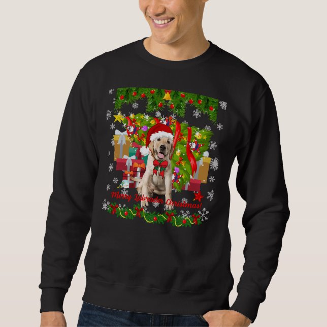 Merry Labrador Christmas Mugs Masks Mugs Sweatshirt (Front)