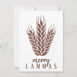 Merry Lammas Autumn Glitter Wheat Pagan Holiday